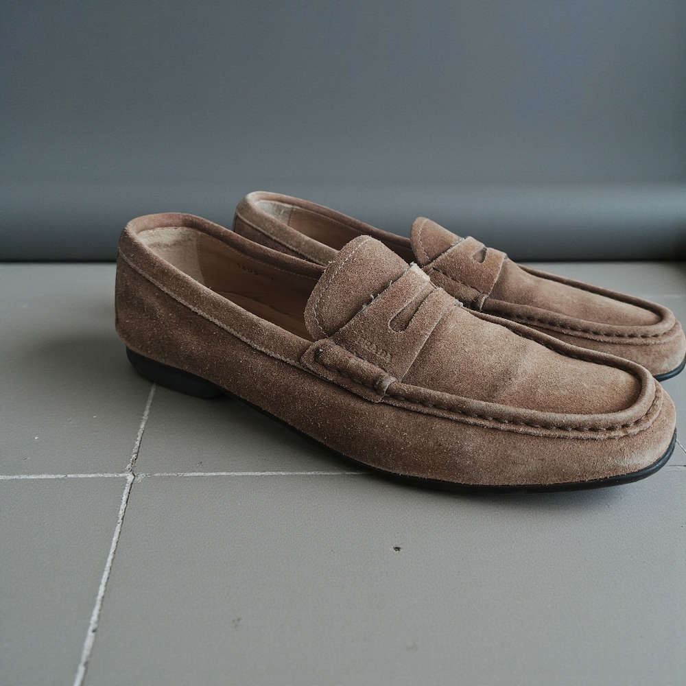 PRADA Men's Suede Driving Shoes